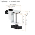 thumbnail image 2 of Uxcell 0.49" Hole Dia. Universal C Clamp Table Lamp Microphone Arm Mount Desk Clamp, White, 2 of 6