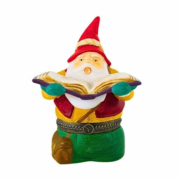 Enesco 2.75In Caroling Elf Hinged Box, Porcelain, Christmas Heritage Village 57506