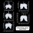 thumbnail image 2 of 1set 15pcs 5 style Feather Wings Decorations for Christmas Trees Decorations White 120~200mm 3pcs/style, 2 of 5