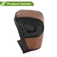 thumbnail image 4 of Cubierta de pomo de cambio de marcha Unique Bargains para Ford Ranger 19-22, antideslizante, negra y marrón, protector de palanca de cambio de cuero sintético 1Pcs, 4 of 6