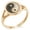 Rose Gold, variant on Stainless Steel Paisley Yin Yang Minimalist Oval Top Polished Statement Signet Ring