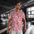 thumbnail image 3 of Wukai Sweet Print Men's Short-Sleeved Mesh T-Shirt,Quick-Dry Short Sleeve Workout T-Shirt-6X-Large, 3 of 8