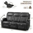 thumbnail image 4 of LOBERFVE Recliner Couch, 3 Seater Sofa with Cup Holders for Living Room, 4 of 6