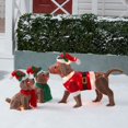 Holiday Time LightUp Plush Dog Family Outdoor Christmas Décor