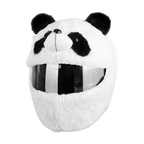 Motorcycle Helmet Cover, Plush Polyester Costume for Full Face Helmets, Fun Designs Pink Pumpkin Bunny, Zipper Secure Fit, Protective Decorative