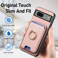 thumbnail image 5 of Allytech Google Pixel 7 Case, Detachable Magnetic Wallet Case with Card Holder & Ring Stand, Support Car Mount, Premium PU Leather Shockproof Durable Protective Slim Case Cover - Pink, 5 of 11