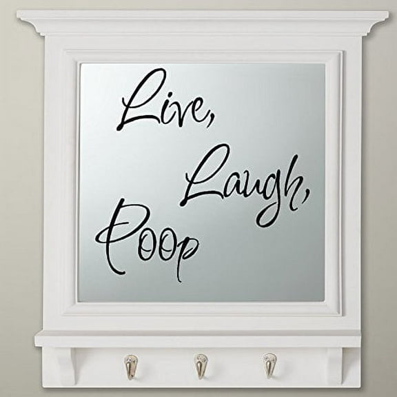 Decal ~ LIVE LAUGH POOP #5 ~ WALL DECAL, 13" X 13"