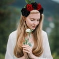thumbnail image 2 of 1pc Rose HeadBand Halloween Halloween Hoop Rose Tocado Accesorio para el cabello para las mujeres, 2 of 6