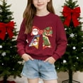 thumbnail image 4 of Cowsor Girls Sweatshirts Kids Cute Graphic Crewneck Pullover Tops Xmas Long Sleeve Holiday Shirts, 4 of 6