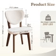 thumbnail image 3 of FelixKing Wooden Dining Chairs Set of 6, Upholstered Modern Fabric Kitchen Side Chairs with Wood Legs, Mid-Century Modern Upholstered Wood, Armless w/Seat Cushion, Padded Backrest - Beige, 3 of 7