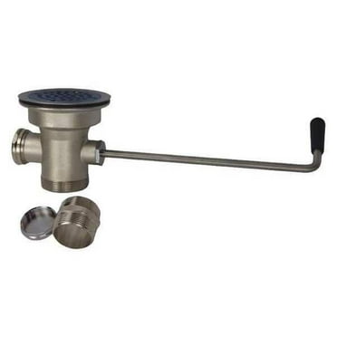 Dominion Commercial Faucets Sink Drain,2" D,Brass,Chrome 59-0001