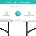thumbnail image 3 of Best Choice Products 6ft Plastic Folding Table, Indoor Outdoor Heavy Duty Portable w/ Handle, Lock - Light Gray, 3 of 8