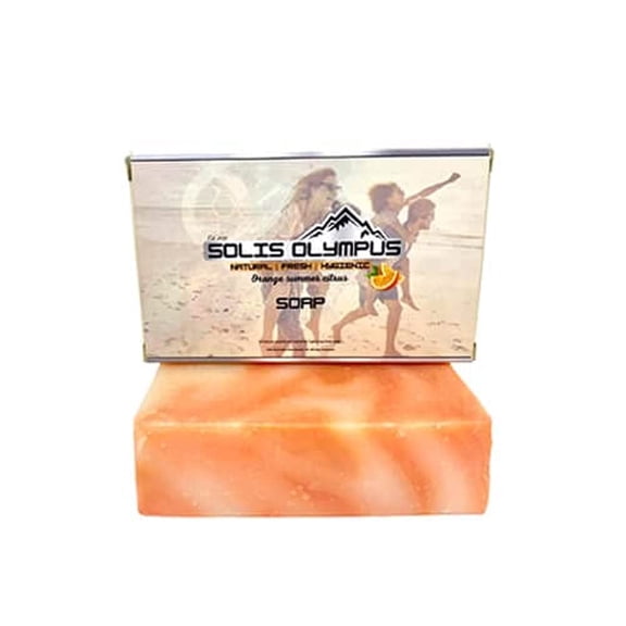 Solis Olympus Soap Bar with Aromatic Summer Scent of Citrus Musk Gentle on Acne-prone Skin - Hands & Body Wash Bar Sensitive Skin