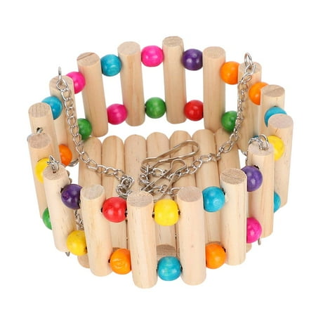Wood Pet Hammock Swing, Chew Toy For Hamsters, Parrots, Rabbits Small Animals, Durable Safe