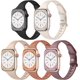 thumbnail image 2 of Correa delgada compatible con pulseras de Apple Watch para mujeres 40mm 38mm 41mm 42mm 44mm 45mm 46mm 49mm, correa estrecha de silicona suave para iWatch Series 10-1 SE, paquete de 5, 2 of 14