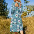 thumbnail image 3 of Sugar Cookie Blossoms Robe Évasée Col Carré Robe Élégante Mode Féminine Imprimée Fleurs Florales Jam Cookies, 3 of 5