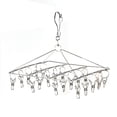 thumbnail image 1 of Clothes Drying Hanger, Stainless Steel Laundry Drying Rack With Rotating Hook Clips Multifunctional Rack Laundry Accessory For Home, 1 of 8
