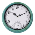 thumbnail image 1 of TOWED22 Instruments Rétro Rond Horloge Murale Analogique en Métal Turquoise, Bleu Ciel, 1 of 5
