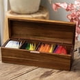 thumbnail image 4 of Organizador de bolsitas de té FLYIEE, madera de acacia, 4 compartimentos, 4 of 6
