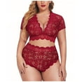 thumbnail image 1 of Women's Lingerie Plus Size Lace Pajamas Set, 1 of 2