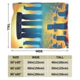 thumbnail image 3 of DouZhe Ultra-Soft Micro Fleece Lightweight Flannel Bed Blanket, Fantasy Stonehenge Rocks Print Cozy Warm Throw Blankets, 50"x40", 3 of 7