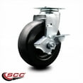 thumbnail image 2 of 6 Inch Polyolefin Swivel Caster with Roller Bearing and Brake SCC, 2 of 2