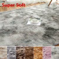 6 Sizes Soft Bedroom Rugs - Shaggy Floor Area Rug for Living Room Kids Room Home Decor Carpet Washable Mat