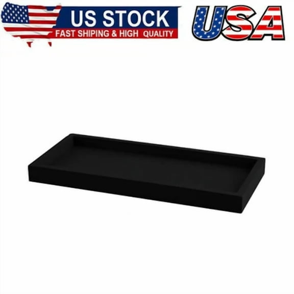 Bathroom Vanity Tray Black Decorative Tray For Counter, 11.2"X 4.3" Small Wood