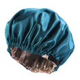 thumbnail image 2 of Gorro de dormir con capucha de satén Yuyangstore Reversible azul para mujer, 2 of 7