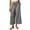 ☪26-Dark Gray, variant on Women's Spring Fall Plaid Elastic Waist Straight 7/8 Pants - Versatile Casual Bottoms with Pockets for Daily Wear and Weekend Outings
