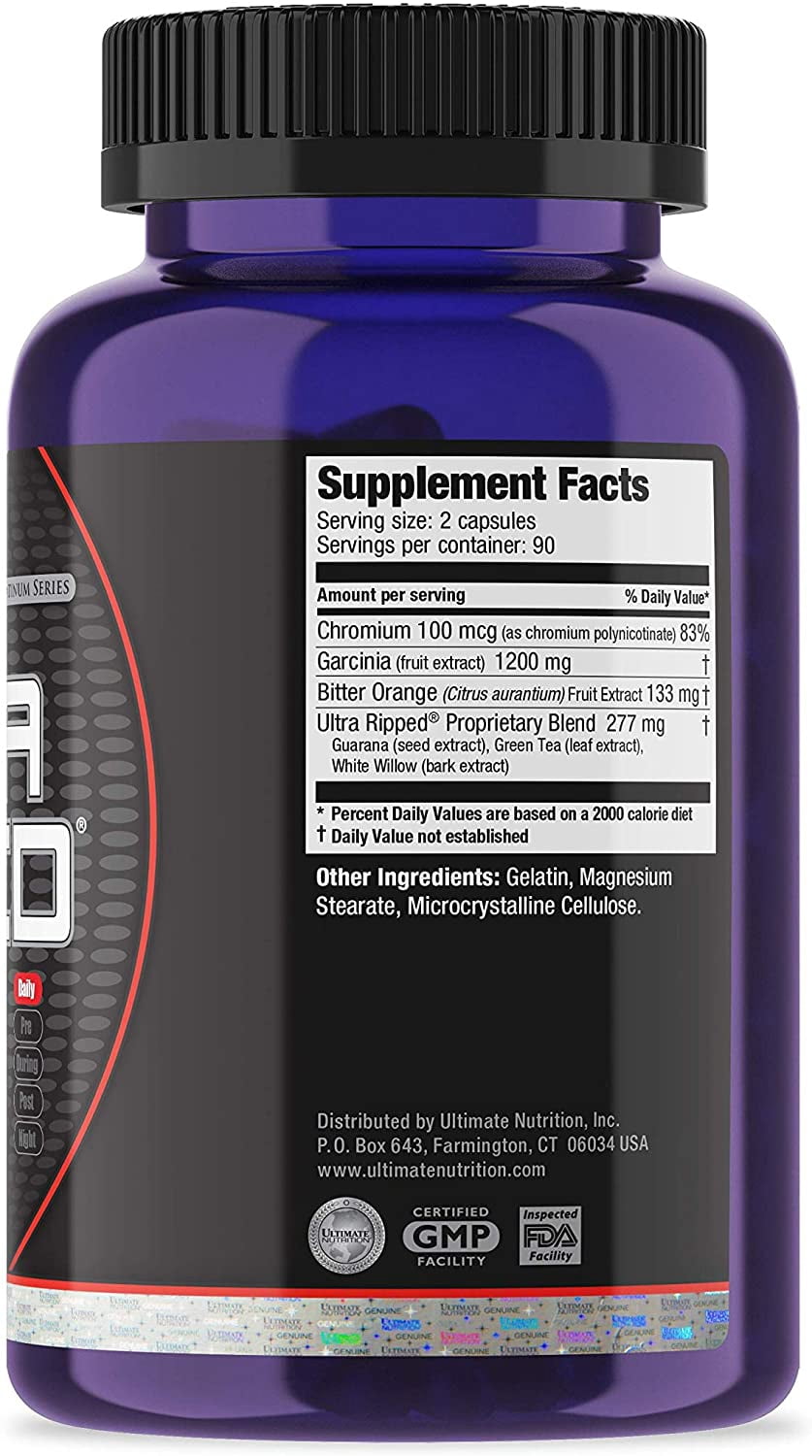 Ultimate Nutrition Ultra Ripped Weight Loss Supplement, 180 Capsules