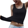 thumbnail image 2 of SMihono Hauts pour Femmes Débardeur pour Femmes Doublure en Coton pour Femmes Débardeur à Col Rond Hauts avec un Beau Dos Débardeurs pour Femmes Hauts d'Été pour Femmes, 2 of 5