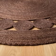 thumbnail image 3 of SAFAVIEH Natural Fiber Morgan Solid Area Rug, Brown, 4' x 4' Round, 3 of 7