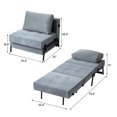 Vonanda Sofa Bed, 2in1 Sleeper Chair Bed, Velvet Convertible Chair Bed with Folding Hidden