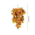 thumbnail image 3 of Halloween Decorations Outdoor, Artificial Maple Leaf Wreath, Wicker Harvest Festival Maple Leaf Decoration for Home and Outdoor Displays, 75cm/29.5in, 3 of 6