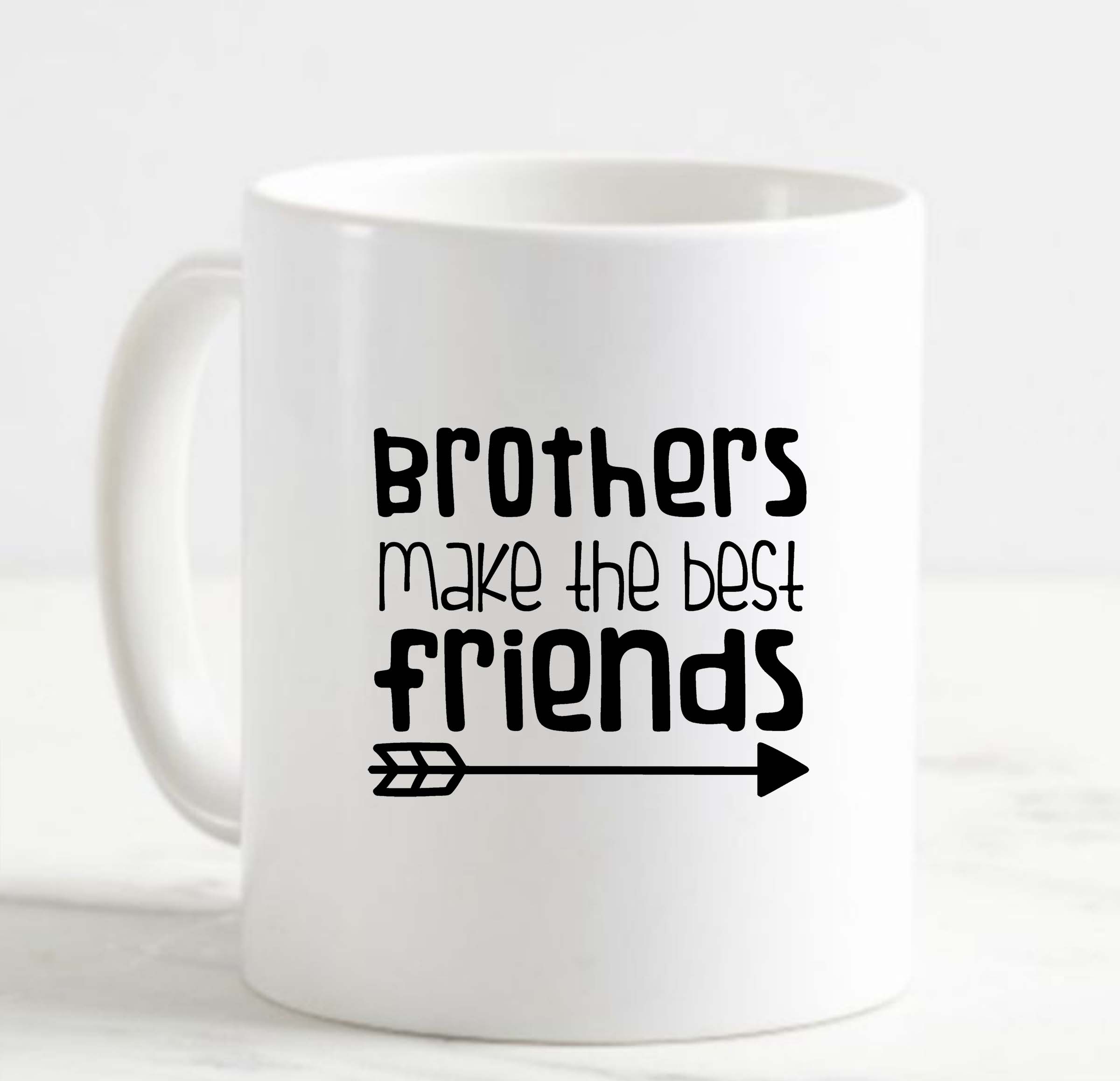 Coffee Mug Brothers Make The Best Friends Arrow Family Love White Cup