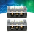 thumbnail image 4 of Terminal Block, Transparent Cover 600V 60A Thickened Contact Time Saving High Temperature Resistance Terminal Strip Block  For Office 3 Positions, 4 of 8