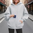 thumbnail image 6 of Womens Hoodies Oversized Sweatshirt Cozy Sweaters Basic Pullover Shirts Large Kangaroo Pocket Casua Fall Outfits, 6 of 7