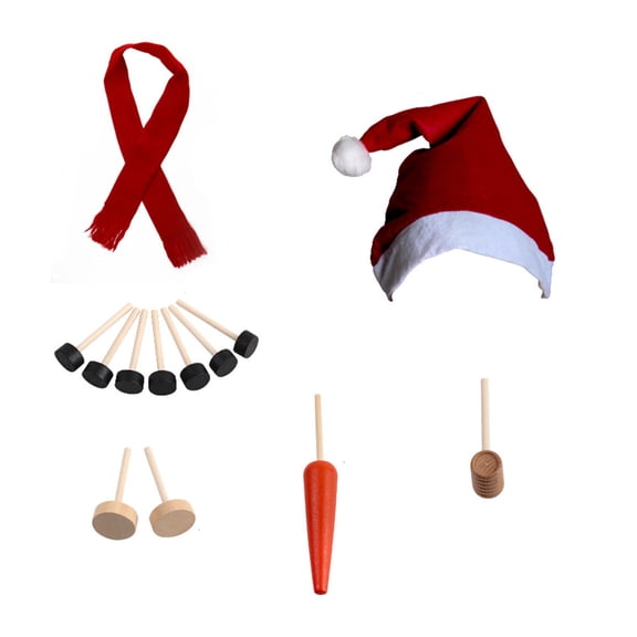 Generic Outdoor Snowman Christmas Decorations, Christmas Hat, Red Scarf, Ground Stakes for Indoor, Yard, Outside Xmas Decor