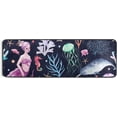 thumbnail image 4 of Mermaid Whale Kitchen Rugs Non-Slip Soft Doormats Bath Carpet Floor Runner Area Rugs for Home Dining Living Room Bedroom 72" X 24", 4 of 7