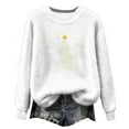 thumbnail image 4 of Women's Plus Christmas Sweaters Fashion Festive Graphic Long Sleeve Round Neck Casual Pullover Warm Tops (M, White), 4 of 5