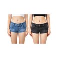 thumbnail image 3 of LMLYSoH Women's Mini Denim Shorts with Pockets Stylish Solid Color Skinny Low Rise Jean Shorts, 3 of 9