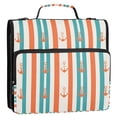 thumbnail image 5 of FORMRS Zipper Binder with Shoulder Strap 2-inch Ring 500 Sheet Capacity File Bag, Simple Nautical Pattern, 5 of 5