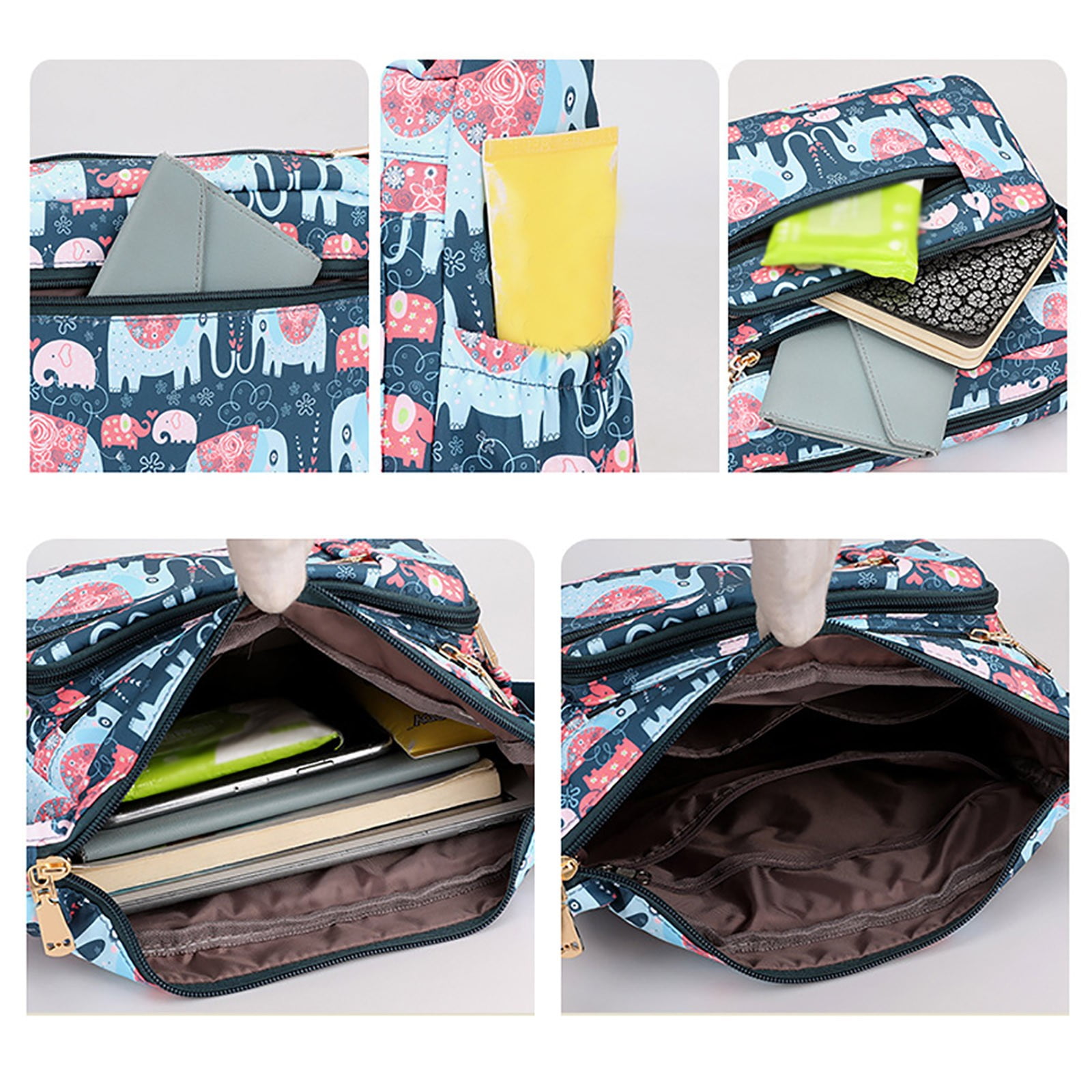 Stylago Crossbody Messenger Bags for Women Flower Print Shoulder Purse with Adjustable Strap Ladies Casual Shopping Handbag Yellow