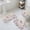 Purple, variant on Purple Florals Bath Mat 3 Piece Bathroom Rug Set, Spring Butterflies Dragonfly Retro Beige Non Slip Bath Rug Contour Mat and Toilet Lid Cover, Absorbent Shower Mats Soft Bath Rugs and Mats Sets