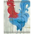 thumbnail image 2 of Jacobs, Cindy 15x18 Black Ornate Wood Framed with Double Matting Museum Art Print Titled - Patriotic Rooster, 2 of 4