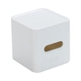 thumbnail image 1 of Caja de pañuelos de escritorio, dispensador de papel higiénico, servilletero, duradera y desmontable. Blanco, 1 of 9