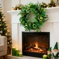 thumbnail image 3 of St.Patrick's Day Wreath 20-inch Green Four-Leaf Clover Irish Day Wreath St.Patrick's Day Holiday Decoration Front Porch Party Spring Yard Decoration(Green), 3 of 8