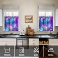 thumbnail image 4 of Kitchen Curtains 24 Inch Short - 3 Panel Set, Rod Pocket Window Curtain, 100% Polyester for Farmhouse, Cafe, Kitchen, Living Room, Bedroom, Galaxy & Space-Themed Design, Easy Wash, 4 of 6