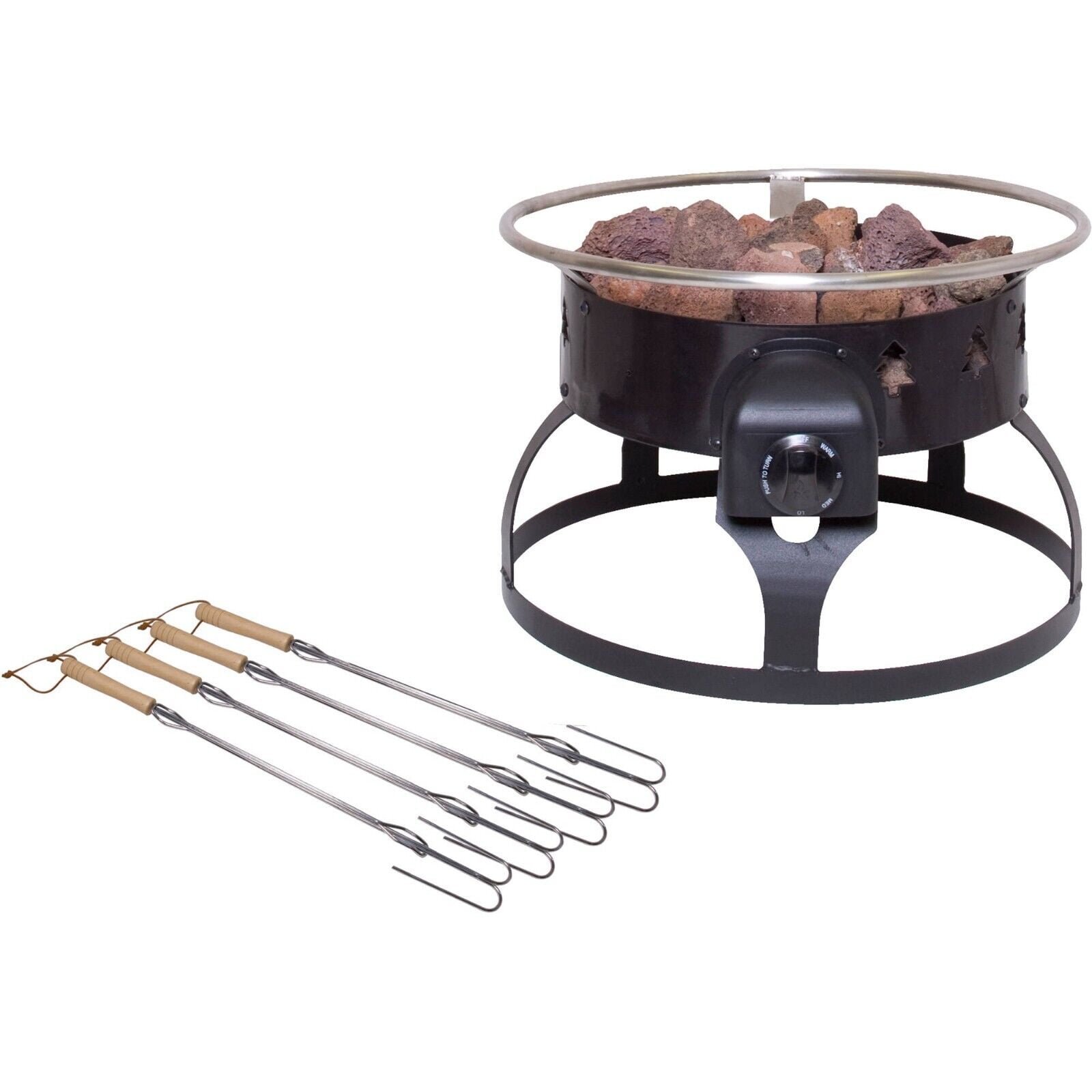 Camp Chef Redwood Portable Propane Fire Pit Bowl Outdoor Uniflame Fireplace New 